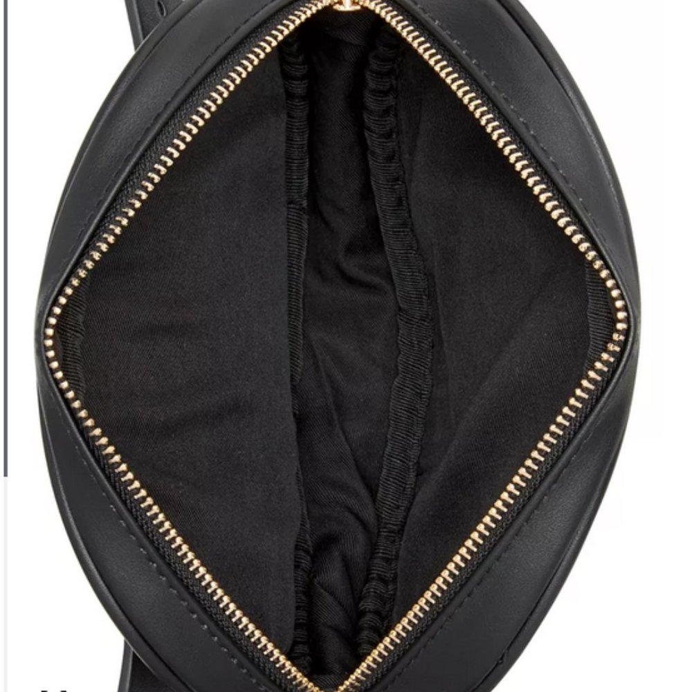 Steve Madden Black Chevron Belt Bag New - Picture 6 of 13